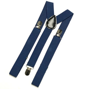 Blue Elastic Suspenders
