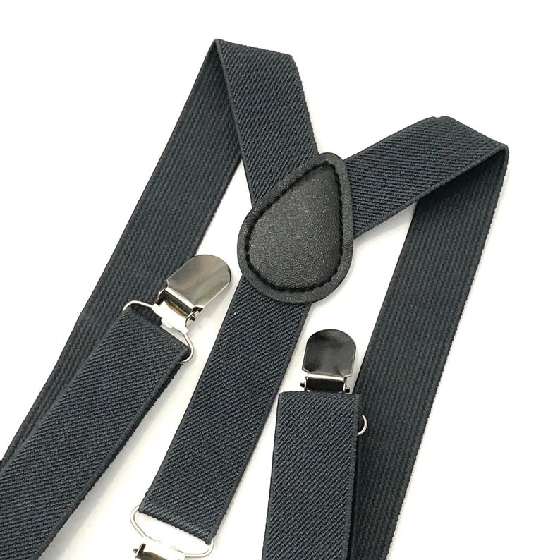 Dark Grey Suspenders