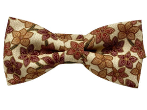 Rust Floral Bow tie 