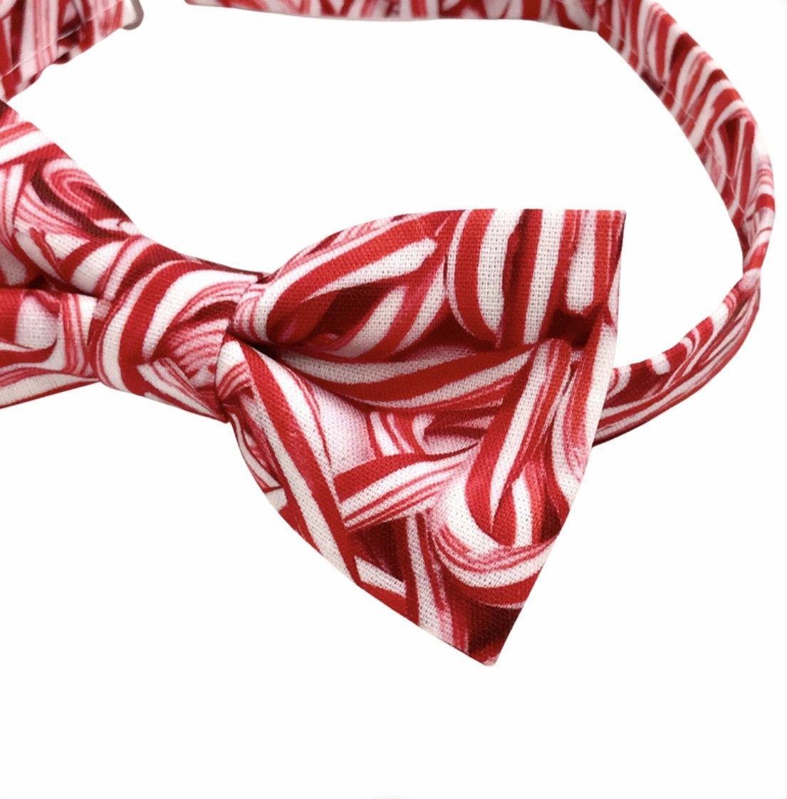 Christmas Bow tie with Candy Cane Print 