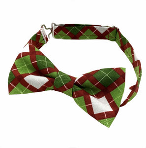 Red and Green Christmas Bow tie 