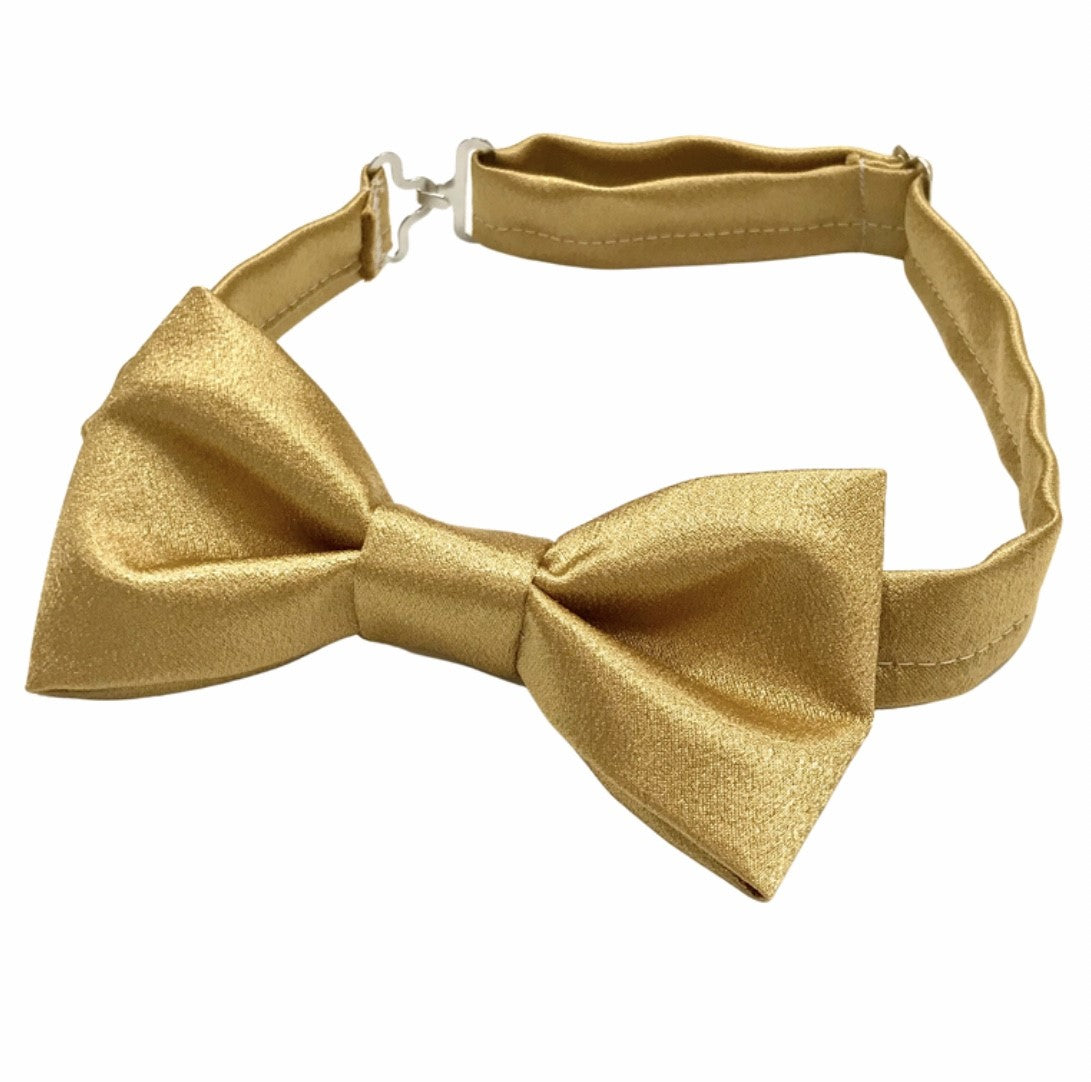 Gold Satin Bow tie 