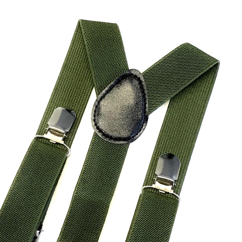 Olive Green Suspenders