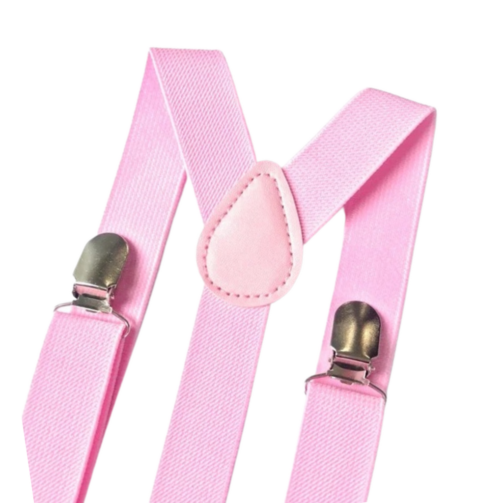 Pink Elastic Suspenders