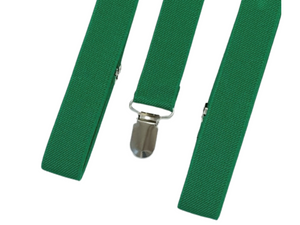 Green Elastic Suspenders