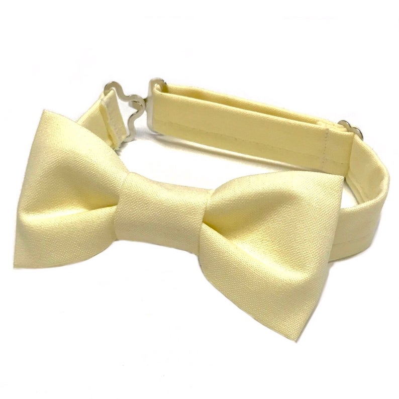 Pale Yellow Bow tie 